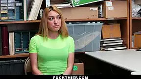 Thief Teen 18+ Strip Searched, Bent Over, and Fucked Hard by Mall Officer