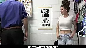 security guard tastes kinky shoplifters muffin