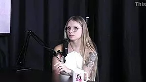 Naty Varga in sheer red lingerie teases with her gangbang fetish, but prefers menage with two men