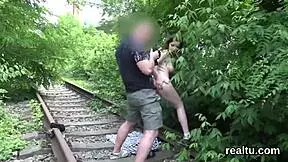 Czech teen tempted in mall, clothes ripped.