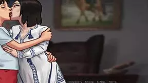 Teen kisses passionately under strange circumstances