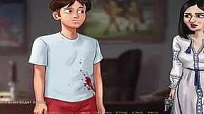 Teen kisses passionately under strange circumstances