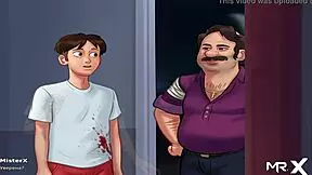 Teen kisses passionately under strange circumstances