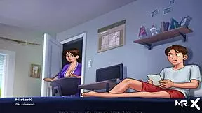 Teen kisses passionately under strange circumstances