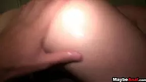 Teen gets load of cum up her ass while arianna sky watches outdoors