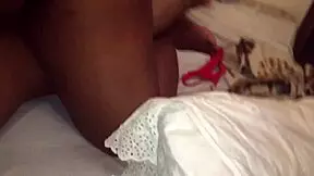 Ebony beauty gets stretched wide