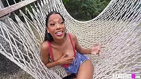 Teen Eden West Craves Deep Black Cock in Missionary Action