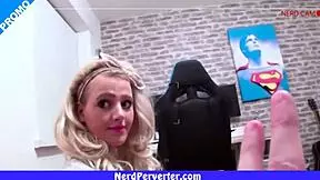 The perfect Barbie girl gets perverted by a nerd in this reality scene