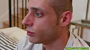 nikki venom rubs her stepbro's cock through his jeans and sucks it