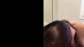 In this college scene, a horny teen swallows cum in a facial