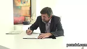 the lovely young girl gets tempted by her senior mentor and penetrated hard