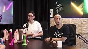 Explore diverse toys and lingerie with Eilani Quina and Victor Luciano in sheer red compilation 😏