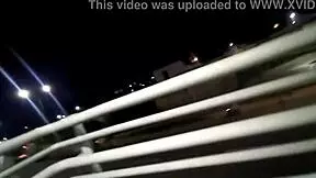 Cheating Girlfriend's Secret Outdoor Fuck with Friend on Town Bridge