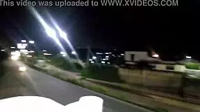 Cheating Girlfriend's Secret Outdoor Fuck with Friend on Town Bridge