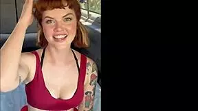 Cute Freaky Tatted Redhead Wants Fuck In Fanbus - Sidney Summers, Johnny Love