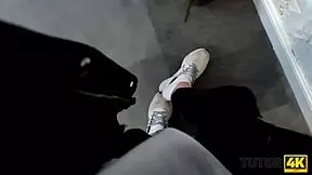 This strict tutor doesn't mind quick sex with the new student