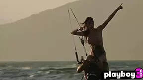 beautiful babes enjoyed hot surfing naked and sexy