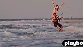 beautiful babes enjoyed hot surfing naked and sexy