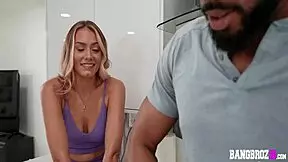 Curious Stepdaughter JC Wilds Sneaks Peek at Big Family Cock