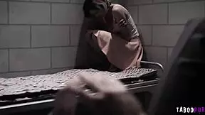 Blonde Teen Blows And Fucks Stranger In Prison!