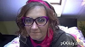 Gabriella acts naughty in pantyhose with that monster cock