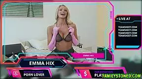 Stepdaughter Emma Hix, Unbox Those Gifts and Finger Your Pussy Now!