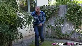 Teen gets pounded in hardcore interracial scene