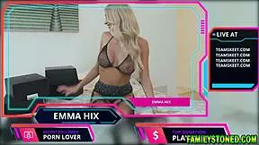 Stepdaughter Emma Hix, Unbox Those Gifts and Finger Your Pussy Now!