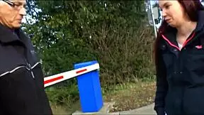 A cute german teen gets fucked outdoors.