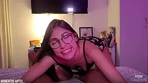 i got mel khalifa d4 with small tits and came on her glasses and ass