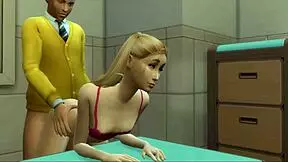 Professor takes his teen student hard in the classroom setting