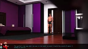 Big-breasted girl's silent 3D pleasure