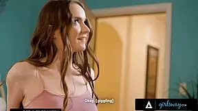 Horny Teen Hazel Moore Caught Masturbating by Stepsister's Bestie