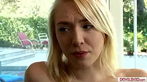 A teen gets licked and banged by her black stepdad with his big cock.