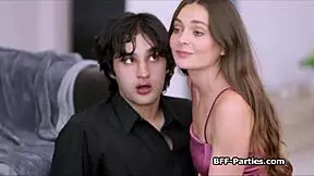 Spin the Bottle Turns Into Cock Sharing Foursome Fun