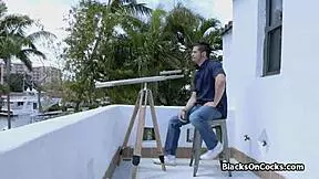 neon bikini black teen 18+ bouncing on thick dick