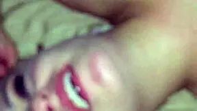 Blonde teen gags on huge cock for facial.