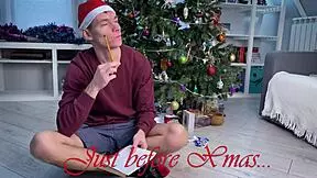 what's in that christmas gift? amelie dubon licking shaved pussy all night long!