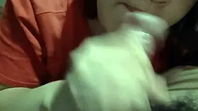 Teen babe gets sloppy blowjob and cumshot in mouth at home