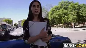 Having anal in public with Ginebra Bellucci, petite amateur