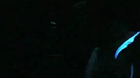 Scarlett Johnson engages in intense blacklight sex under the main lights.