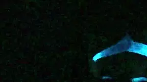 Scarlett Johnson engages in intense blacklight sex under the main lights.