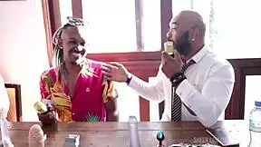 Casal Black RJ at SensualCast Santa Caliente in sheer red lingerie