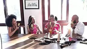 Casal Black RJ at SensualCast Santa Caliente in sheer red lingerie