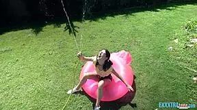 Sara asks, want to fuck in the bathtub bubbles?