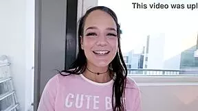 Daisy Love sucks huge cock in POV and swallows cum