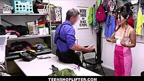 teenshoplifter - cute asian elle voneva strip searched and drilled by officer