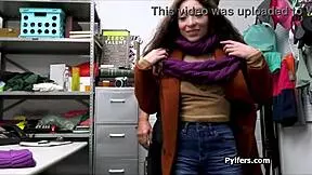 Latina Teen Brunette Banged by Mall Cop for Stealing Makeup