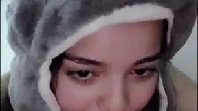 I swallow White Moon's cock