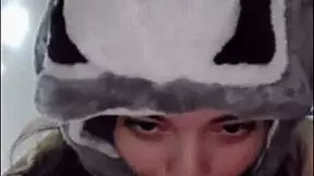 I swallow White Moon's cock